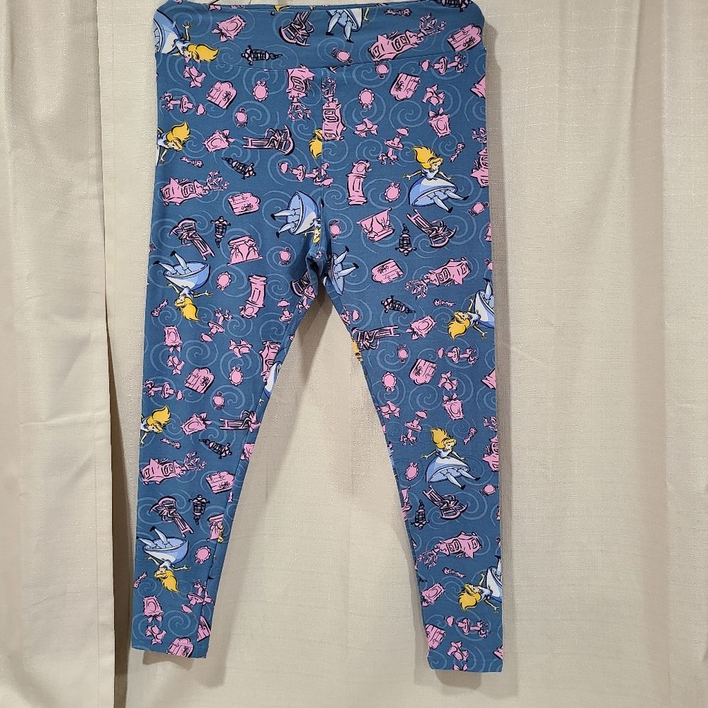 LuLaRoe Disney Alice in Wonderland leggings TC2 18+